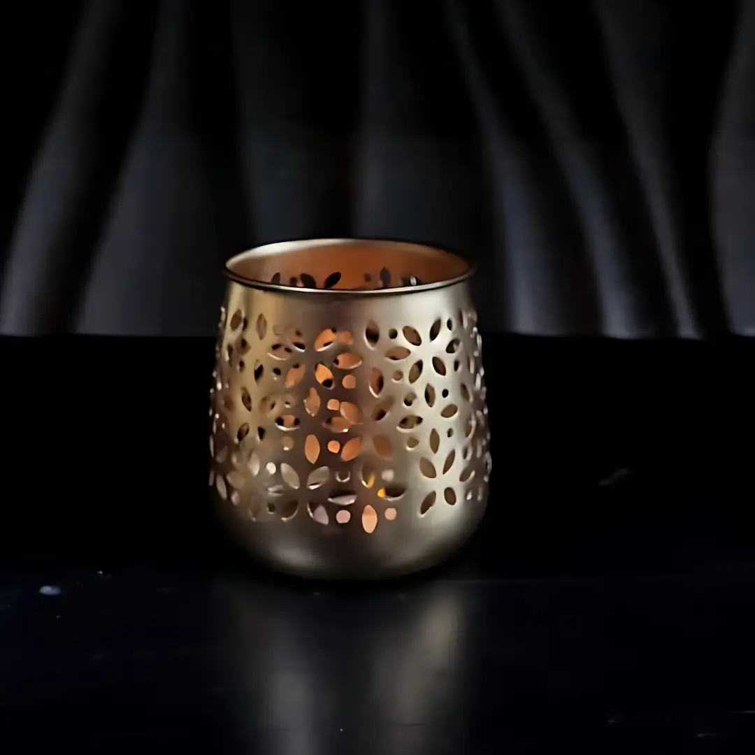 Brass Cutwork Tealight Holder