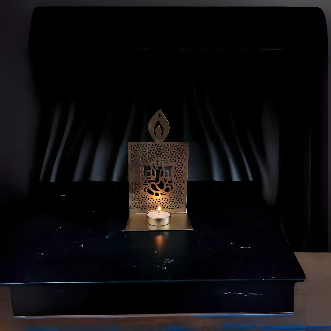 Brass Ganesha Diya Tealight Holder