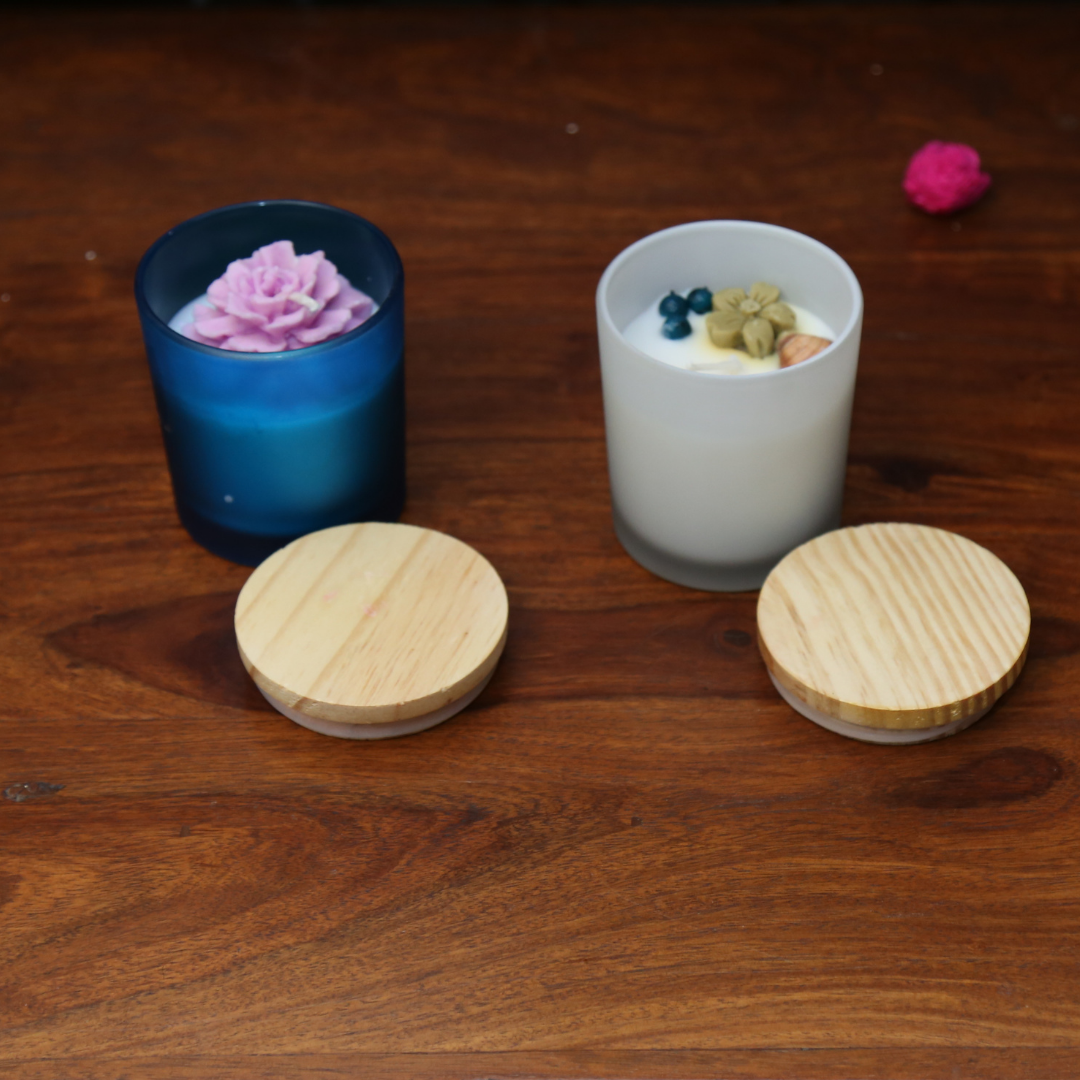 Elegant Botanical Scented Candle Duo2