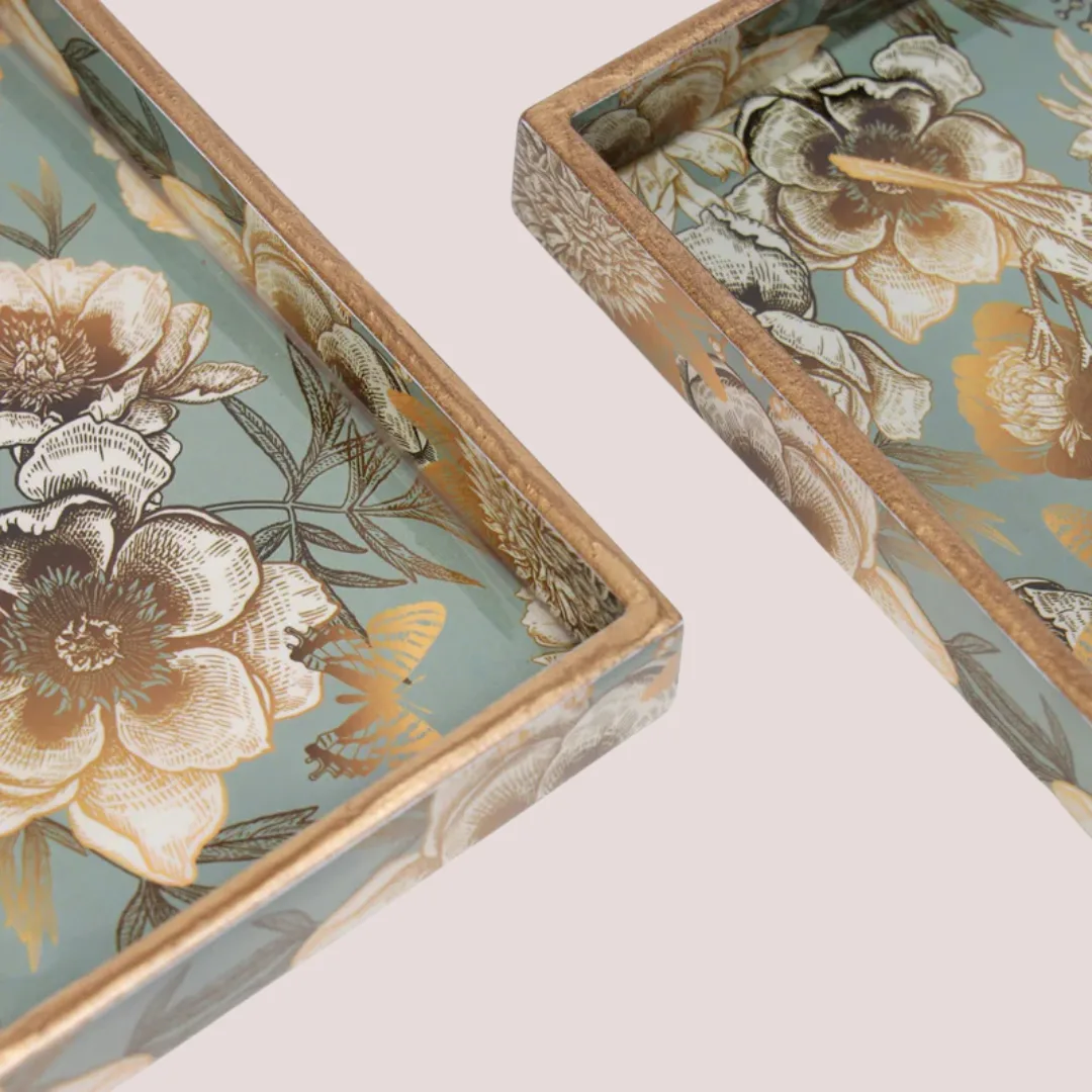 Elegant Floral Tray & Keepsake Gift Box Set – Handcrafted Premium Design2