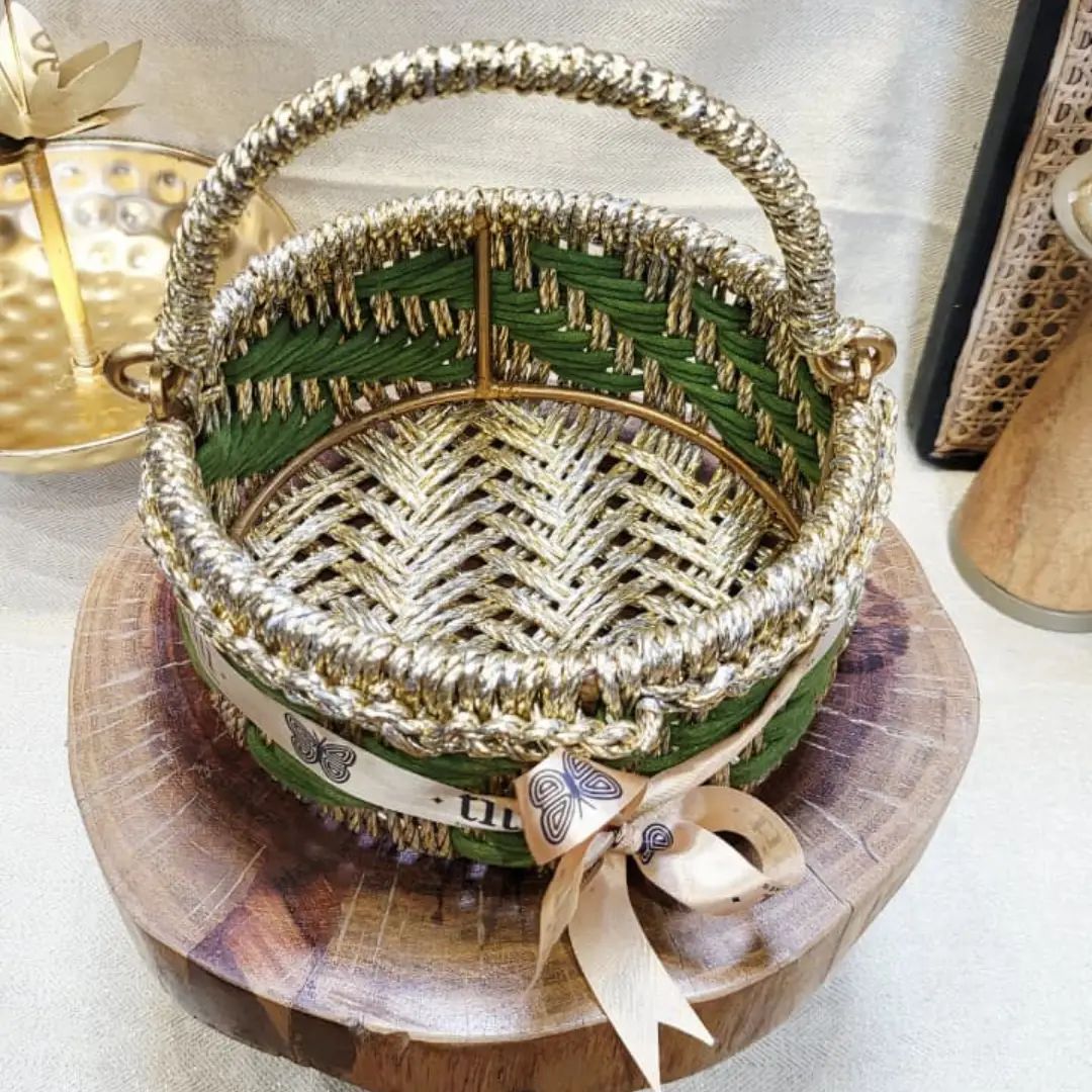 Royal Handwoven Round Basket