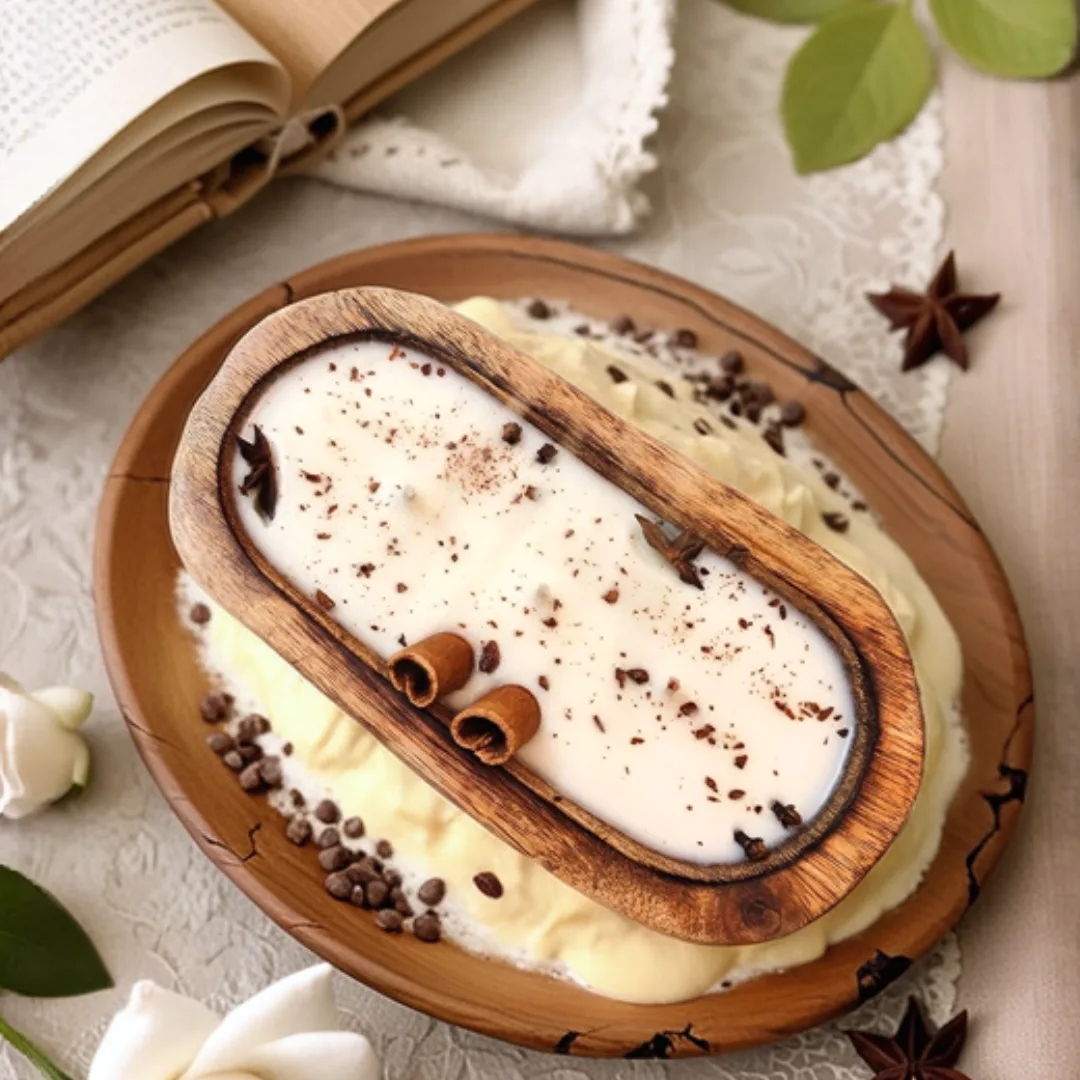 Rustic Vanilla Bliss Wooden Candle