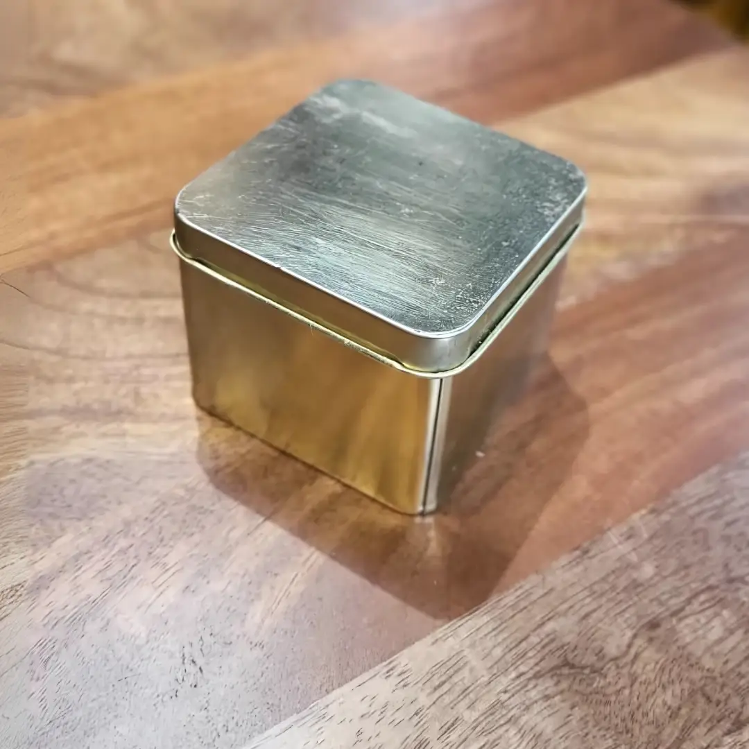 Square Brass Storage Box with Lid (2)